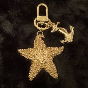 Luxury Gold Starfish and Anchor Keychain / Bag Charm KCM276